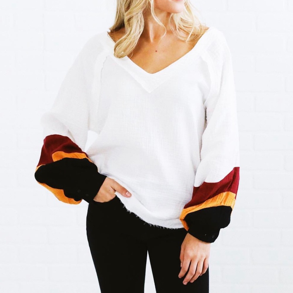 Color Block Sleeve Top